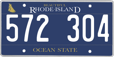 RI license plate 572304