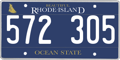 RI license plate 572305