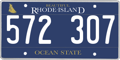 RI license plate 572307