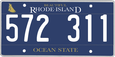 RI license plate 572311