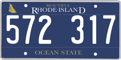 RI license plate 572317