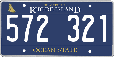 RI license plate 572321