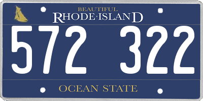 RI license plate 572322