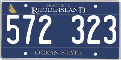 RI license plate 572323