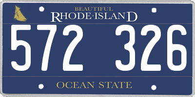 RI license plate 572326