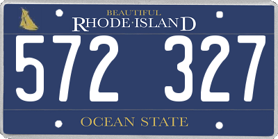 RI license plate 572327