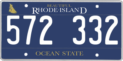 RI license plate 572332