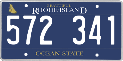 RI license plate 572341