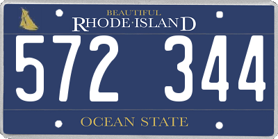 RI license plate 572344