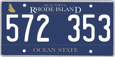 RI license plate 572353