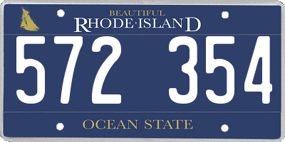 RI license plate 572354