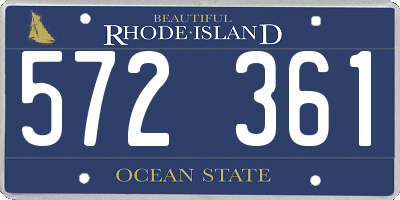 RI license plate 572361