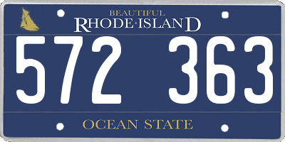 RI license plate 572363