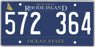 RI license plate 572364