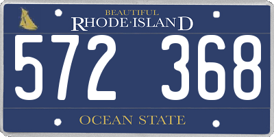 RI license plate 572368
