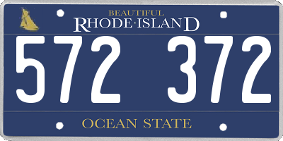 RI license plate 572372
