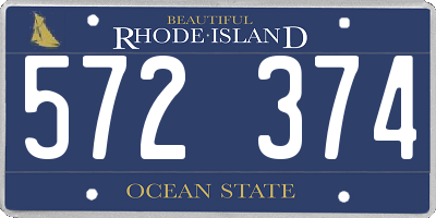 RI license plate 572374