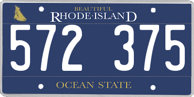 RI license plate 572375