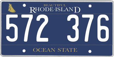 RI license plate 572376