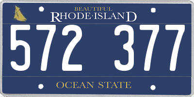 RI license plate 572377