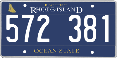 RI license plate 572381