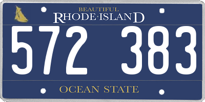 RI license plate 572383