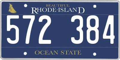 RI license plate 572384