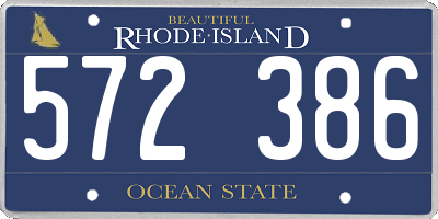 RI license plate 572386