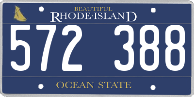 RI license plate 572388
