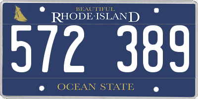RI license plate 572389