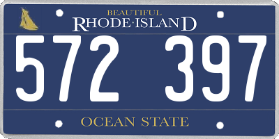 RI license plate 572397
