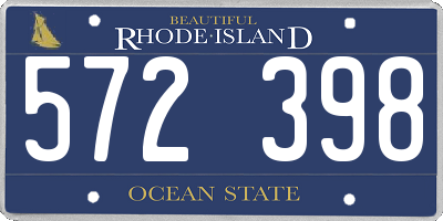 RI license plate 572398