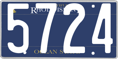 RI license plate 5724