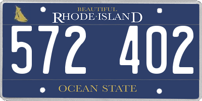 RI license plate 572402