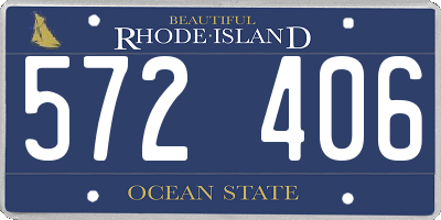 RI license plate 572406