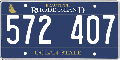 RI license plate 572407