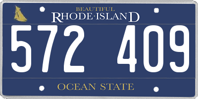 RI license plate 572409