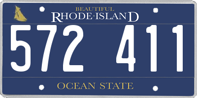 RI license plate 572411