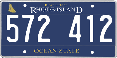 RI license plate 572412
