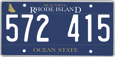 RI license plate 572415