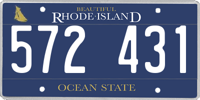 RI license plate 572431