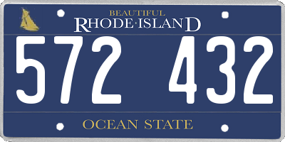 RI license plate 572432