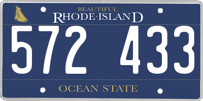 RI license plate 572433