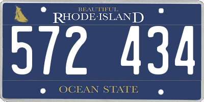RI license plate 572434