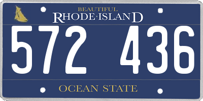 RI license plate 572436