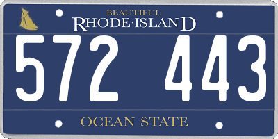 RI license plate 572443