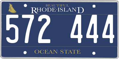 RI license plate 572444