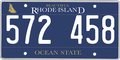 RI license plate 572458
