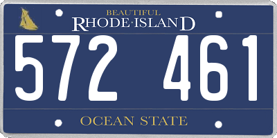 RI license plate 572461