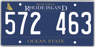 RI license plate 572463